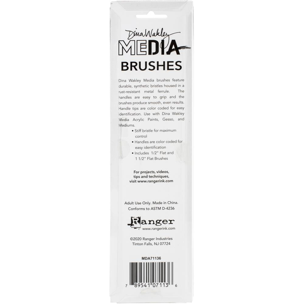 Dina Wakley Media Stiff Bristle Brushes - Crafty Divas