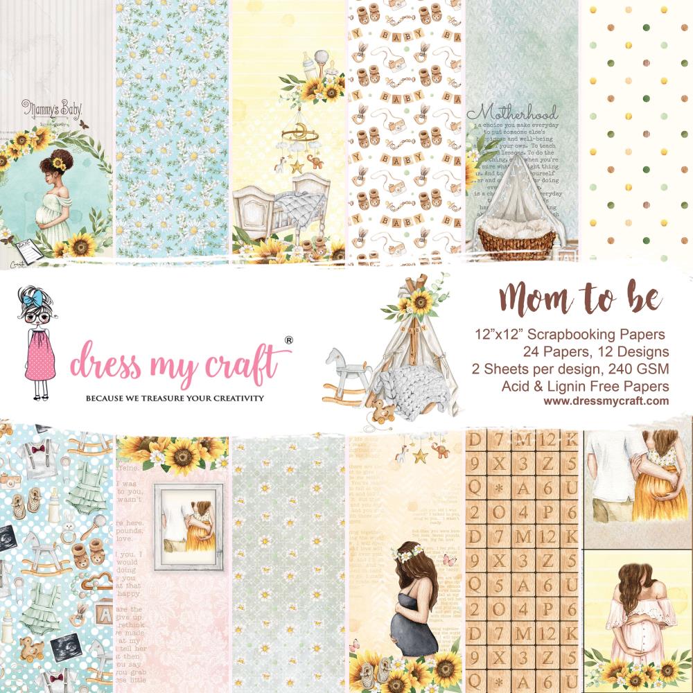 Dress My Craft Collection Pack 12x12 - Mom To Be - Crafty Divas