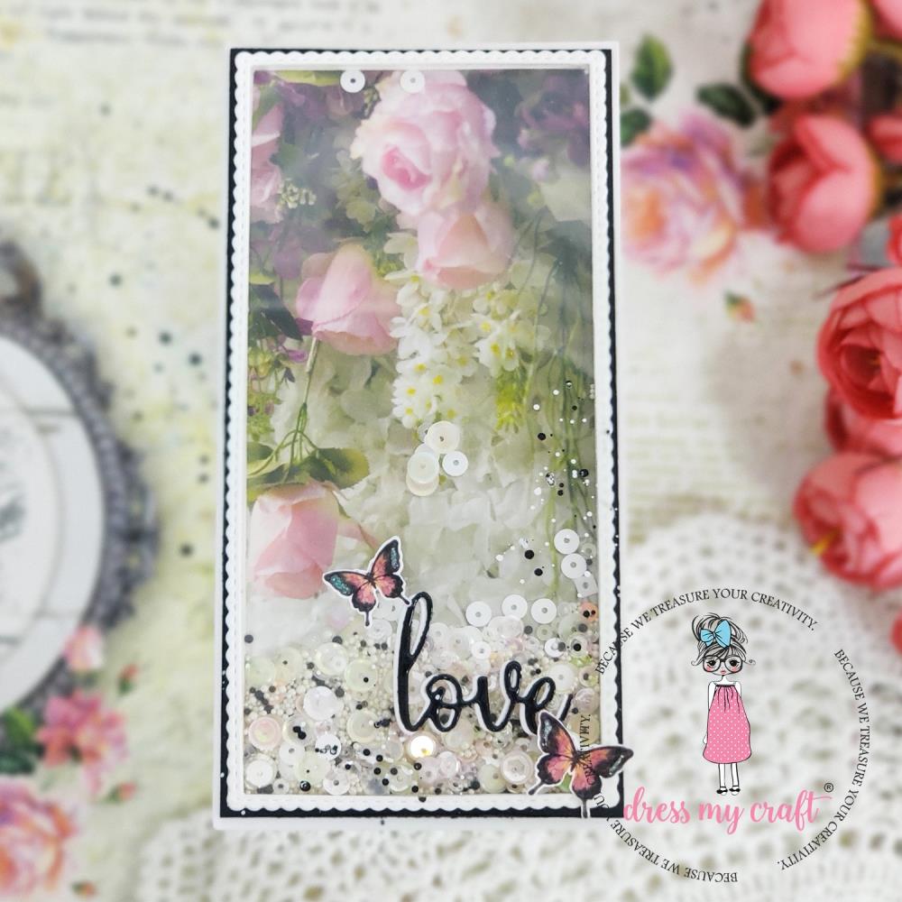 Dress My Craft Single-Sided Paper Pad 12X12 - Wall Of Roses - Crafty Divas