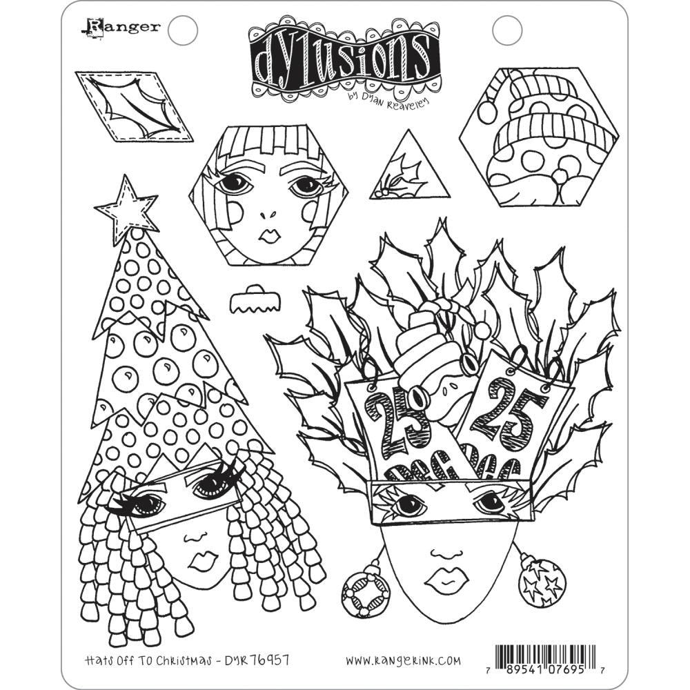 Dyan Reaveley's Dylusions Cling Stamp Collections - Hats Off To Christmas - Crafty Divas