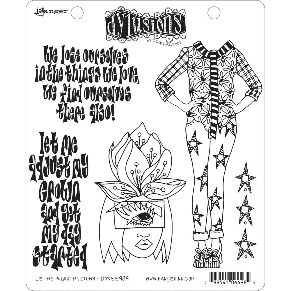 Dyan Reaveley's Dylusions Cling Stamp Collections - Let Me Adjust My Crown - Crafty Divas