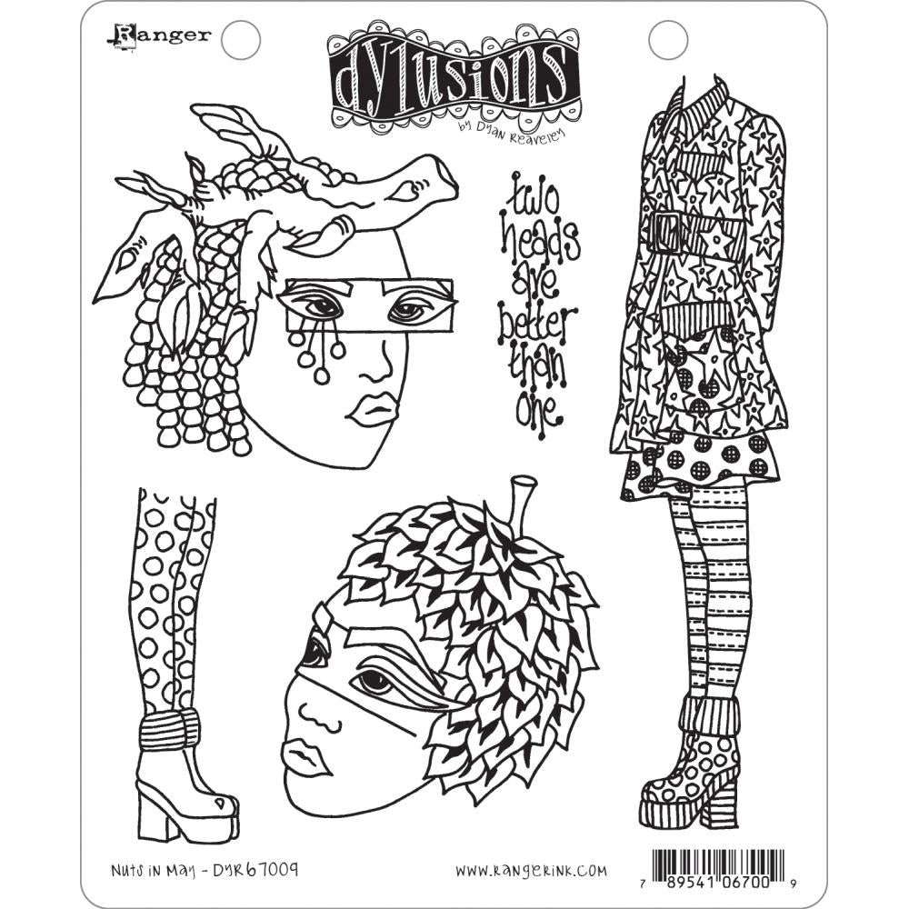 Dyan Reaveley's Dylusions Cling Stamp Collections - Nuts In May - Crafty Divas