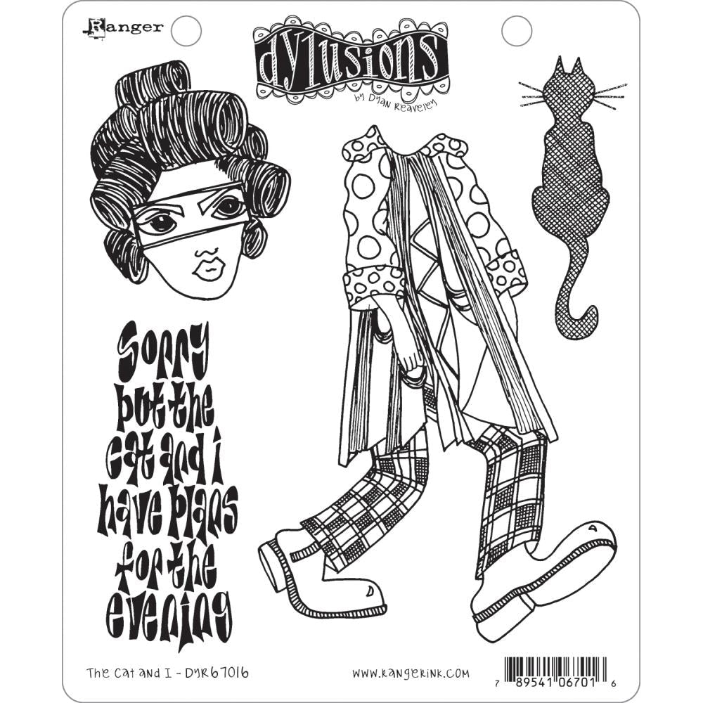 Dyan Reaveley's Dylusions Cling Stamp Collections - The Cat & I - Crafty Divas
