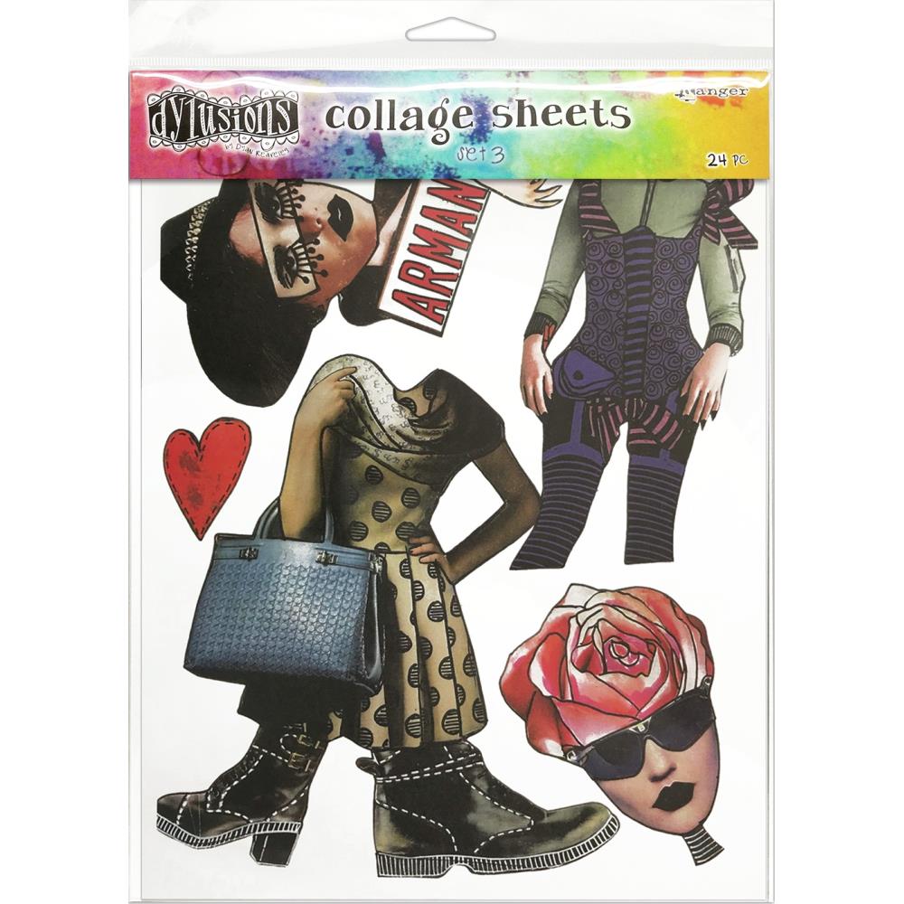 Dyan Reaveley's Dylusions Collage Sheets 8.5X11 - Set 3 - Crafty Divas