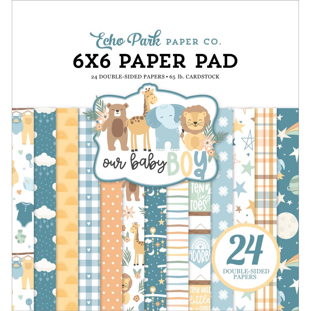 Echo Park Double-Sided Paper Pad - Our Baby Boy - Crafty Divas