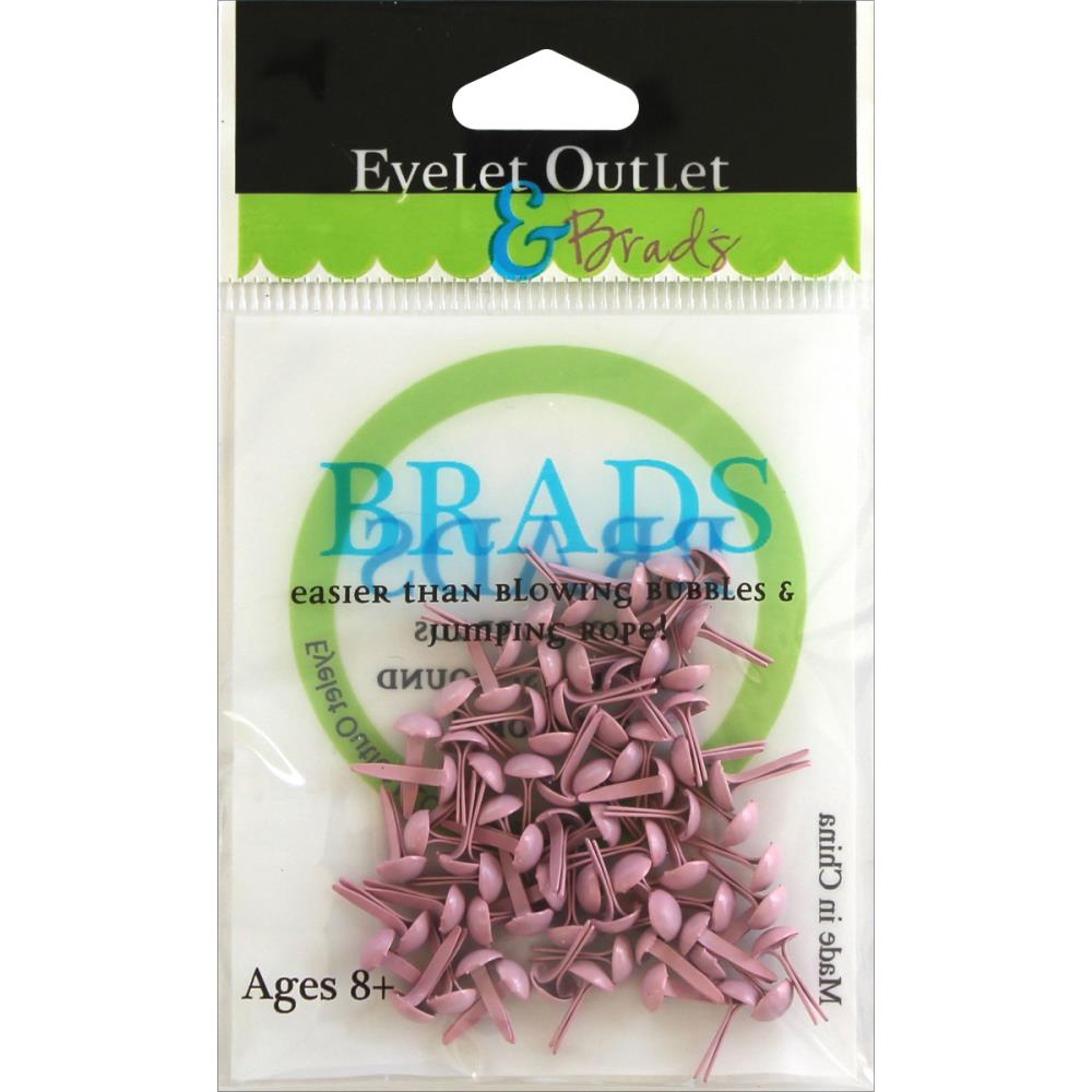 Eyelet Outlet Round Brads 4mm - Pastel Pink - Crafty Divas