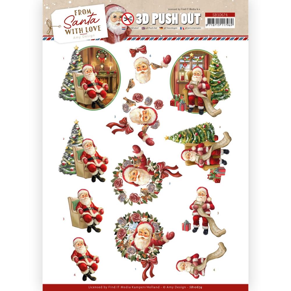 Find It Trading - 3D Push Out - From Santa With Love - Crafty Divas