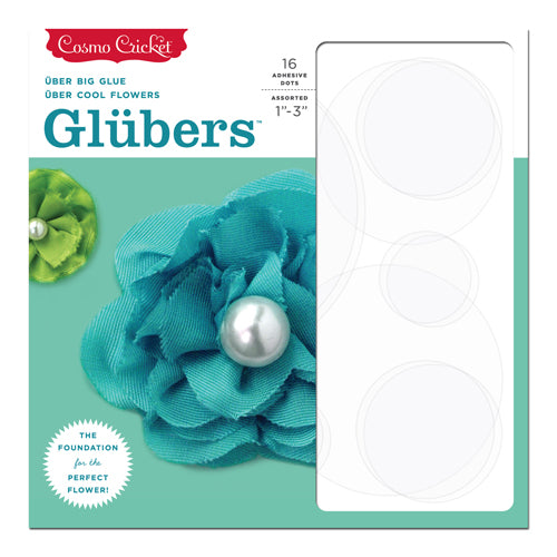 Glubers Clear Adhesive Dots, Multipack 1"-3"