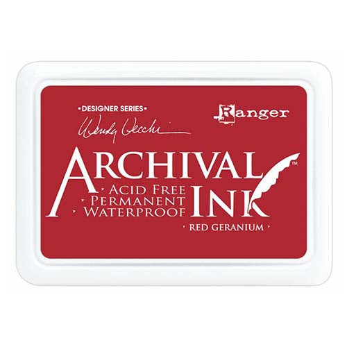 Ranger Archival Ink Pad Designer Series - Red Geranium