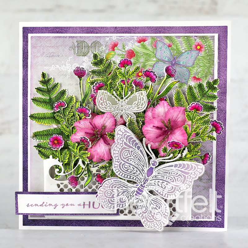 Heartfelt Creations - Floral Butterfly Accents Die..