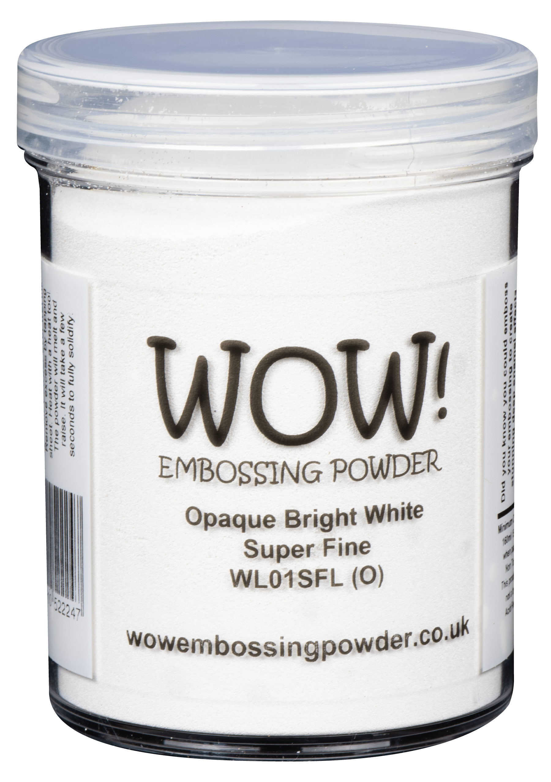 WOW Embossing Powder 160ml - Opaque Bright White Superfine